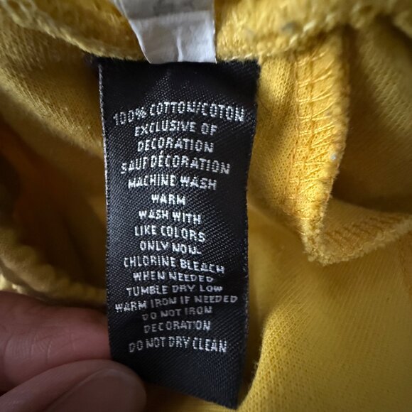 Black Pyramid Mens Yellow Joggers Cotton Size L - Picture 6 of 6